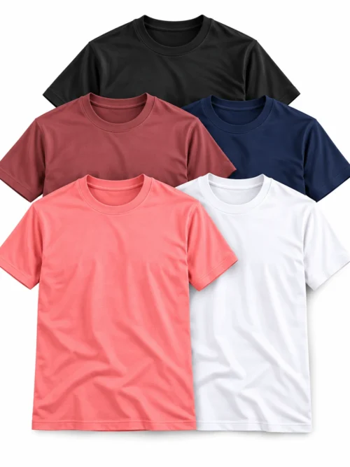 Five Shades Classic Crew Neck T-Shirt Combo for Men