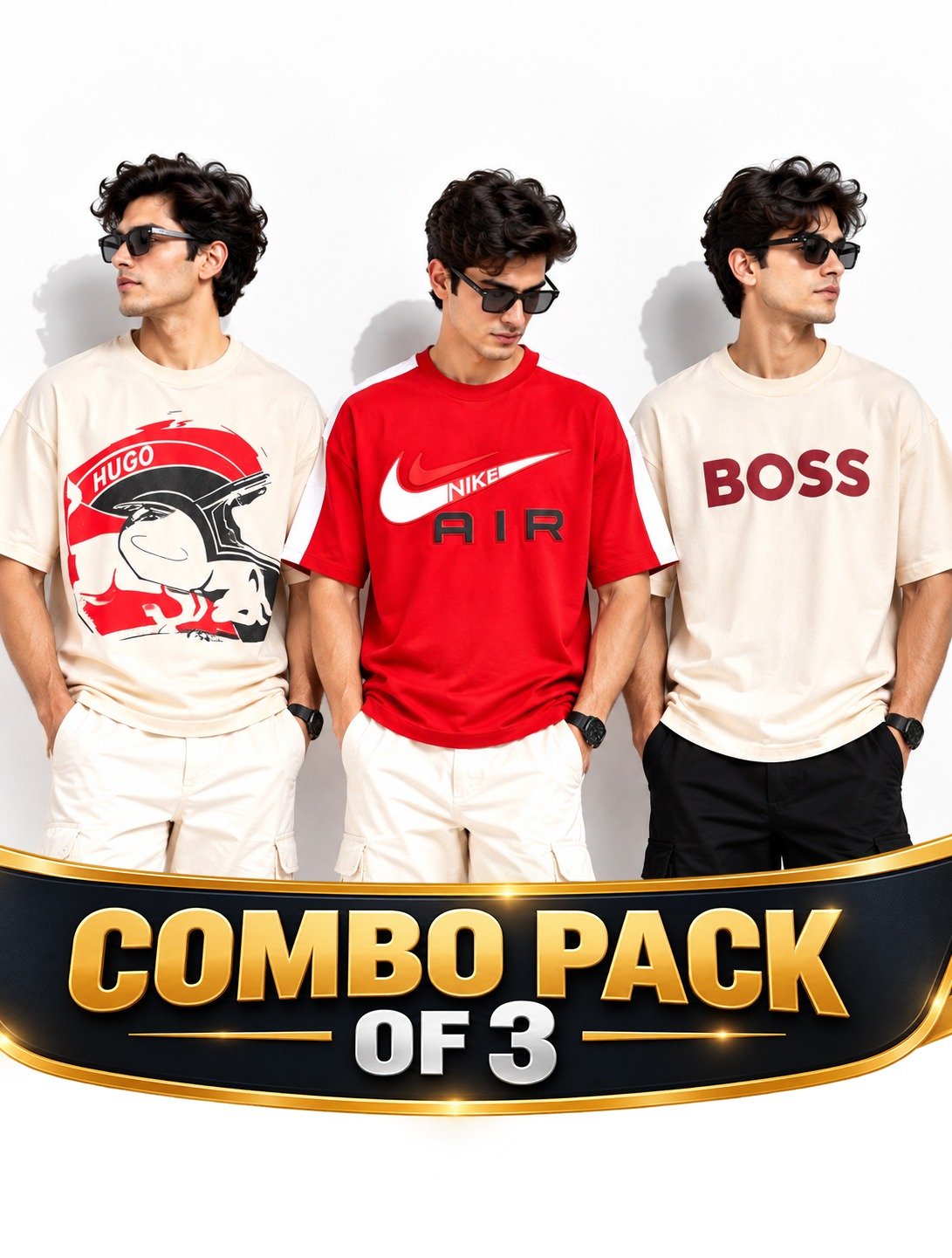 Men’s Premium Printed T-Shirt Combo – Pack of 3 - Image 2