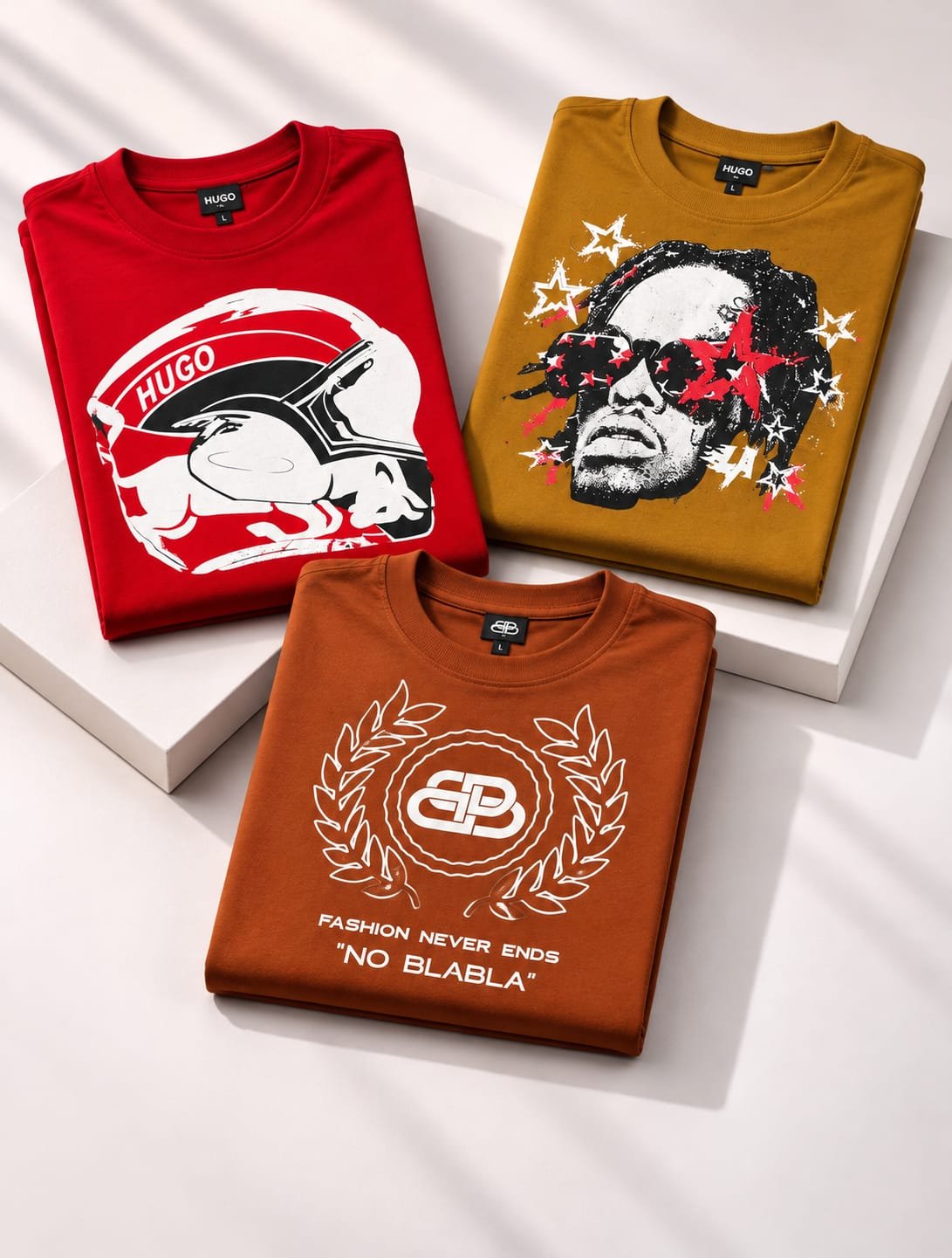 Men’s Trendy Graphic Printed Oversized T-Shirt Combo – Pack of 3