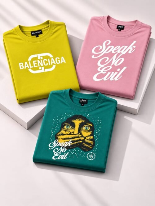 Men’s Trendy Graphic Printed T-Shirt Combo – Pack of 3