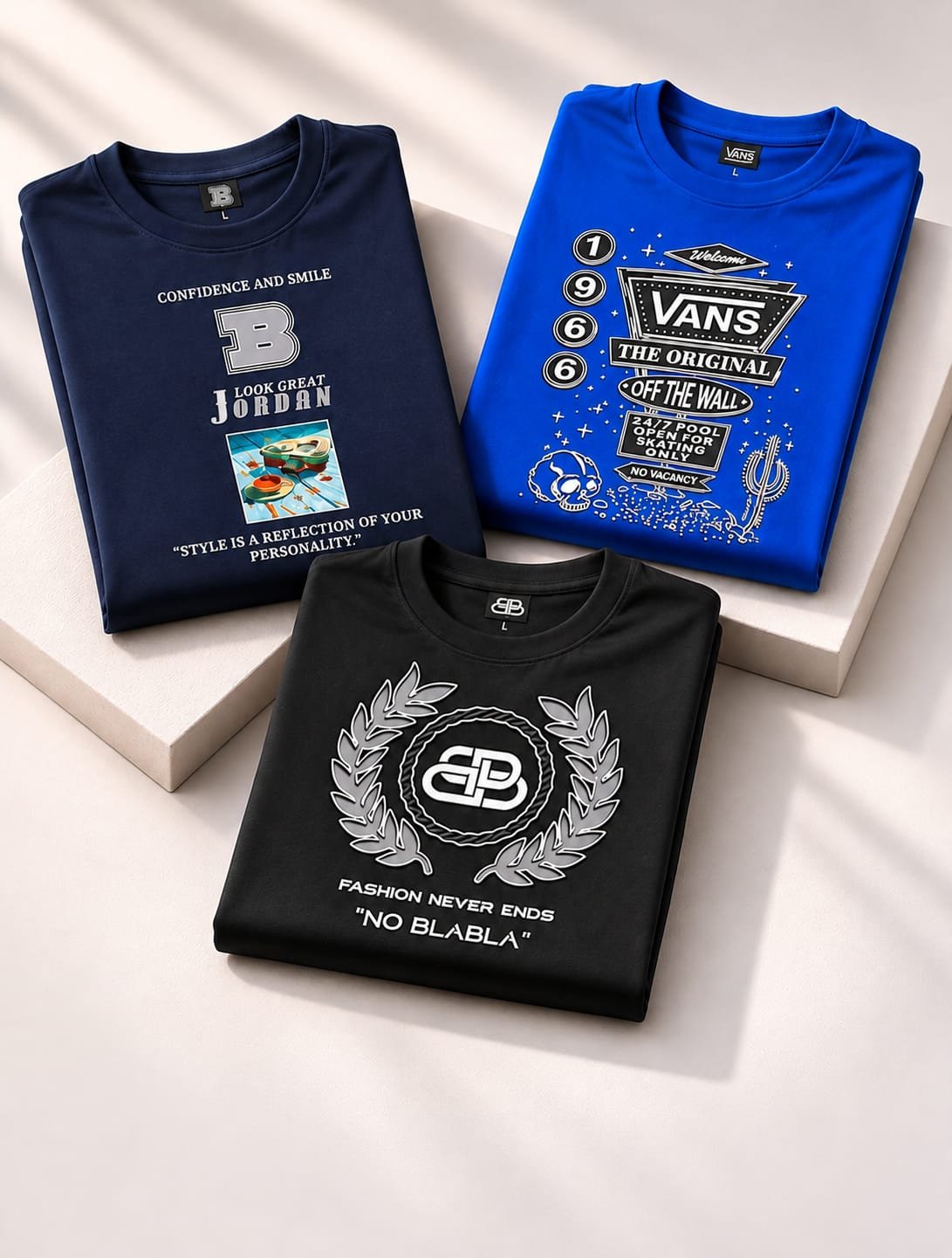 Men’s Stylish Graphic Printed Oversized T-Shirt Combo – Pack of 3