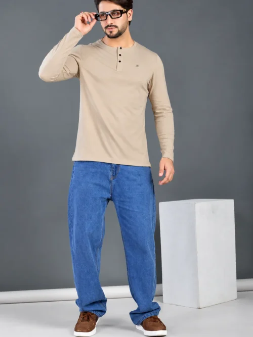 Men's Henley Full Sleeve T-Shirt – Classic Casual Fit