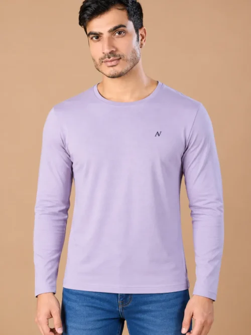 Men’s Classic Lavender Full Sleeve T-Shirt